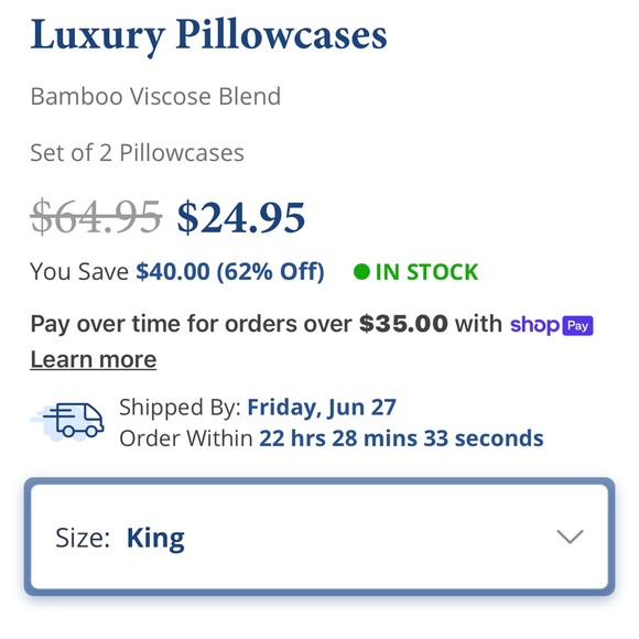 Cream Luxury king Sheet Set w/2 extra cases - Picture 4 of 6